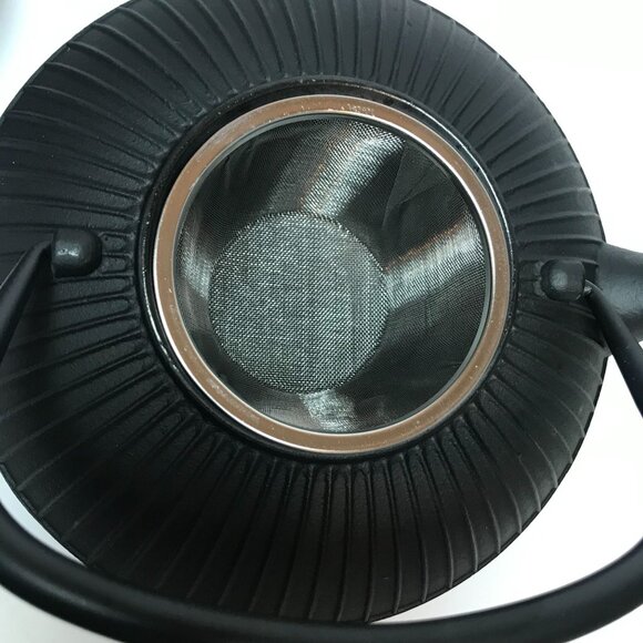 Bauscher Germany Cast Iron Teapot With Strainer 38.9 oz Black Made by Playground - Picture 3 of 12